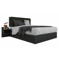 Pat Tapitat LEX 140 cu 2 noptiere, Decor 7648 / Kronos 34